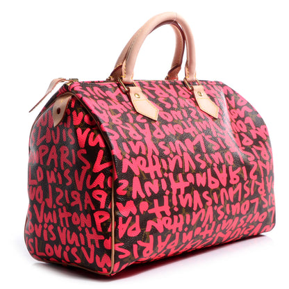 Louis Vuitton Monogram Graffiti Speedy 30 Fuchsia 3 of 8