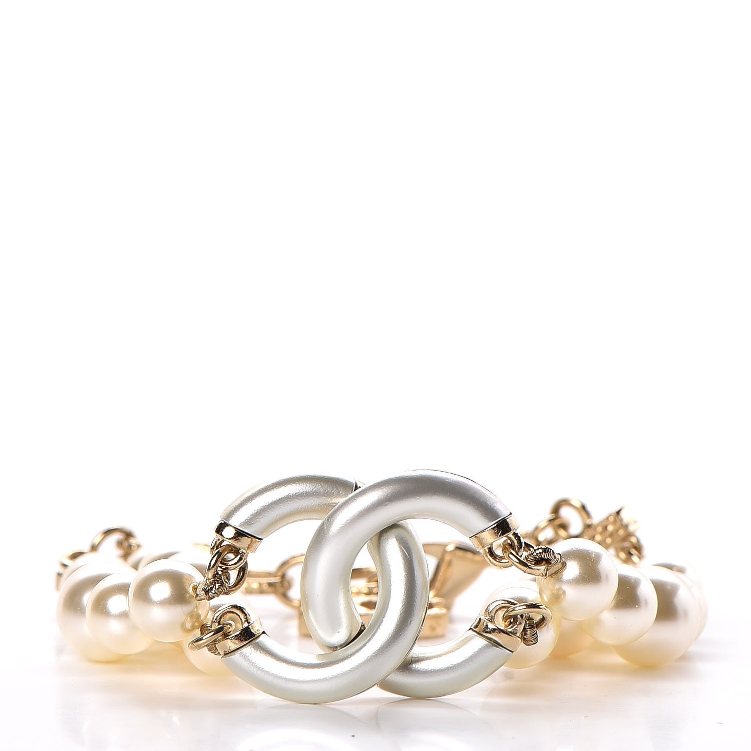 Chanel Pearl CC Multistrand Bracelet Gold 1 of 5