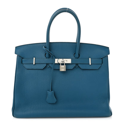 Hermes Togo Birkin 35 Bleu Izmir 1 of 14