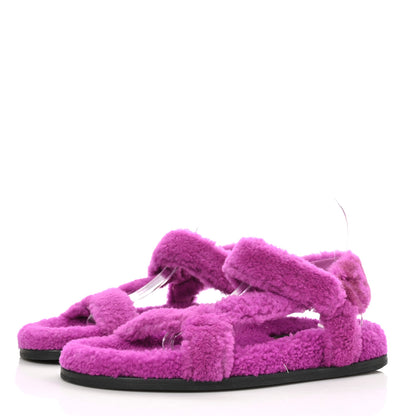 Fendi Shearling FF Fendi Feel Sandals 40 Bouganville 3 of 7