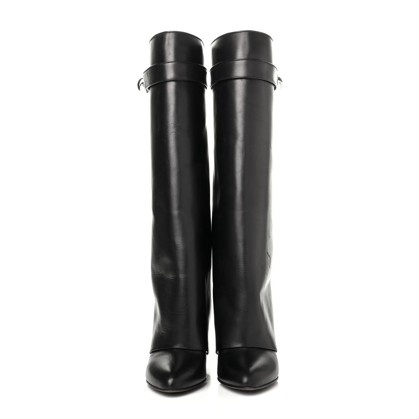 Calfskin Newton Over The Knee Boots 35.5 Black