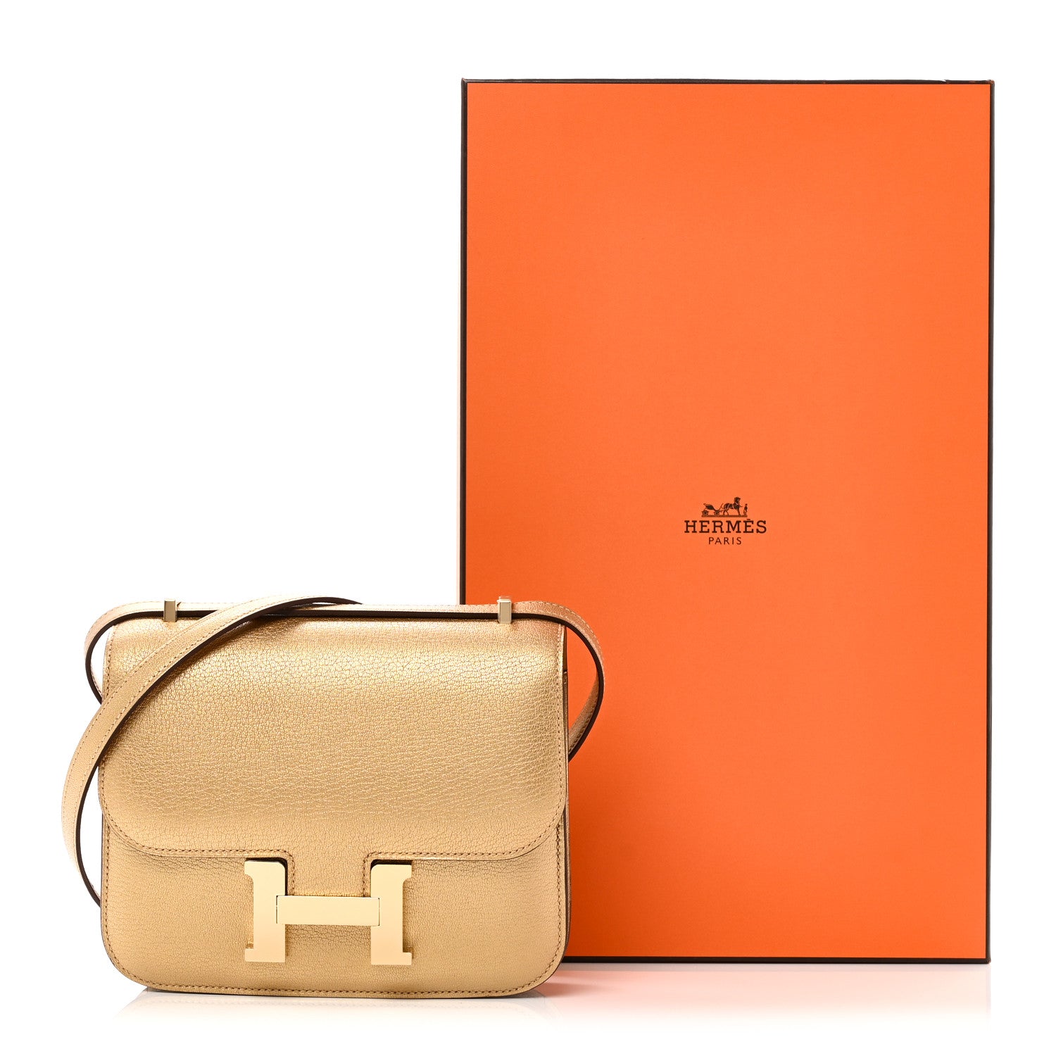 Hermes Metallic Chevre Chamkilight Constance 18 Dore 1835159
