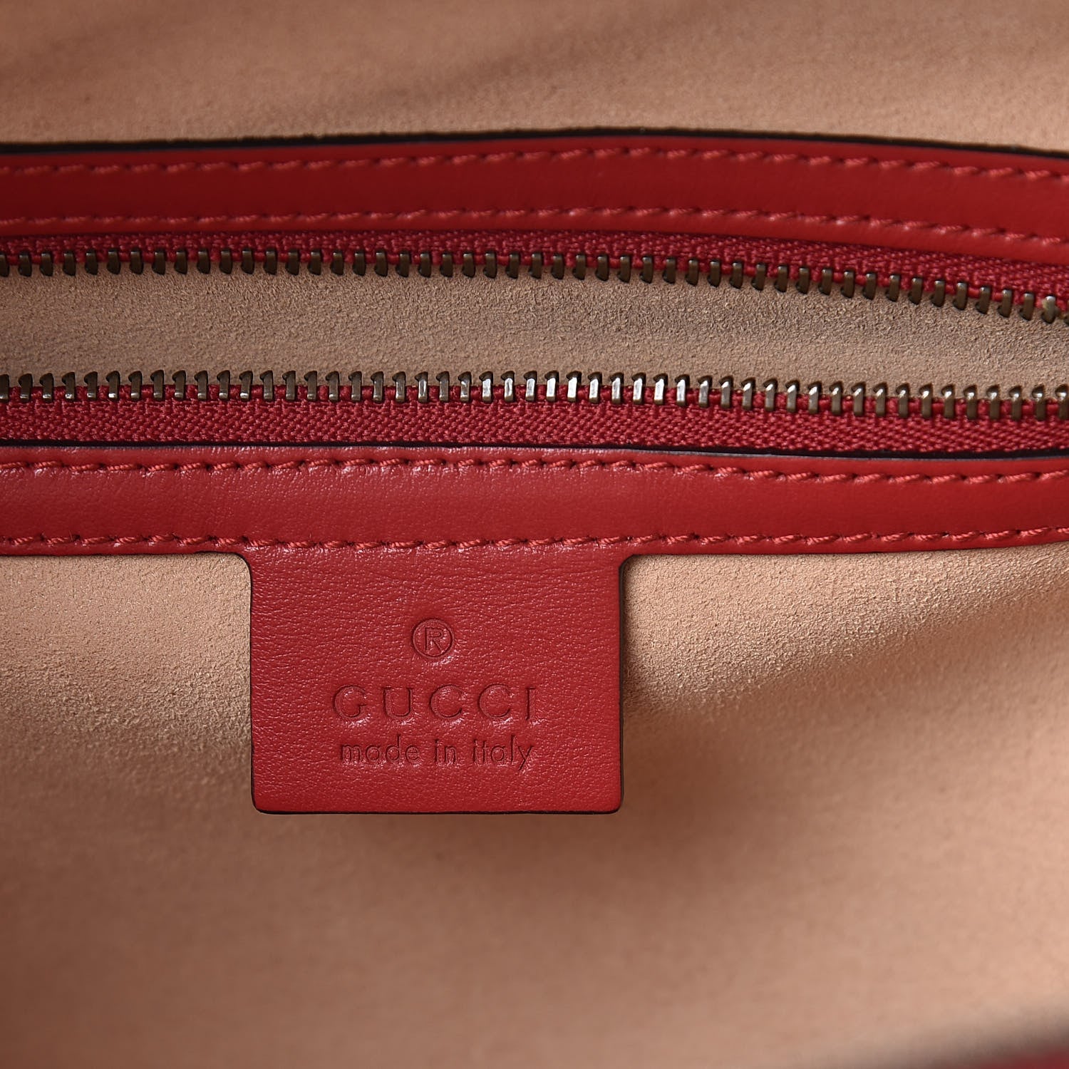 Gucci Calfskin Matelasse Sylvie Web Small GG Marmont Top Handle Shoulder Bag Hibiscus Red 6 of 13