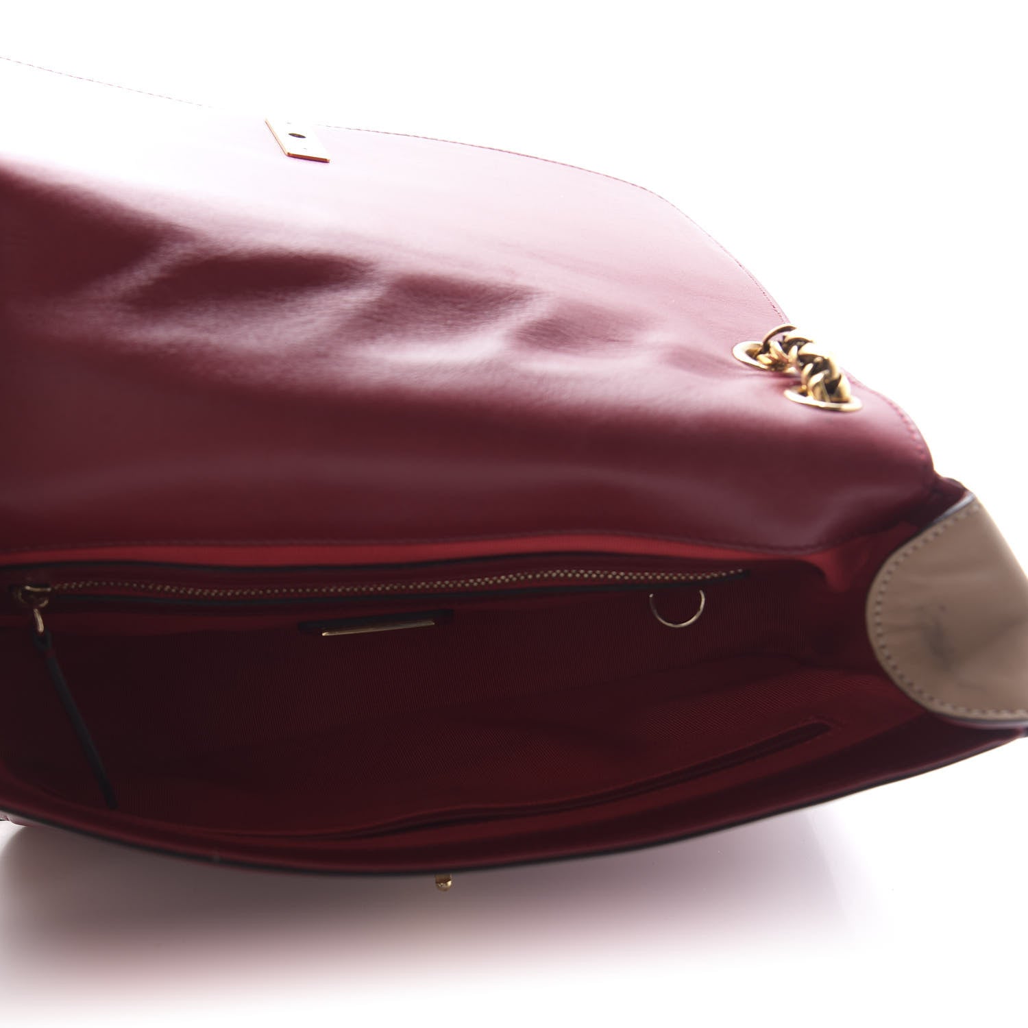 Christian Louboutin Soft Calfskin Small Sweety Charity Shoulder Bag Nude Red 5 of 9