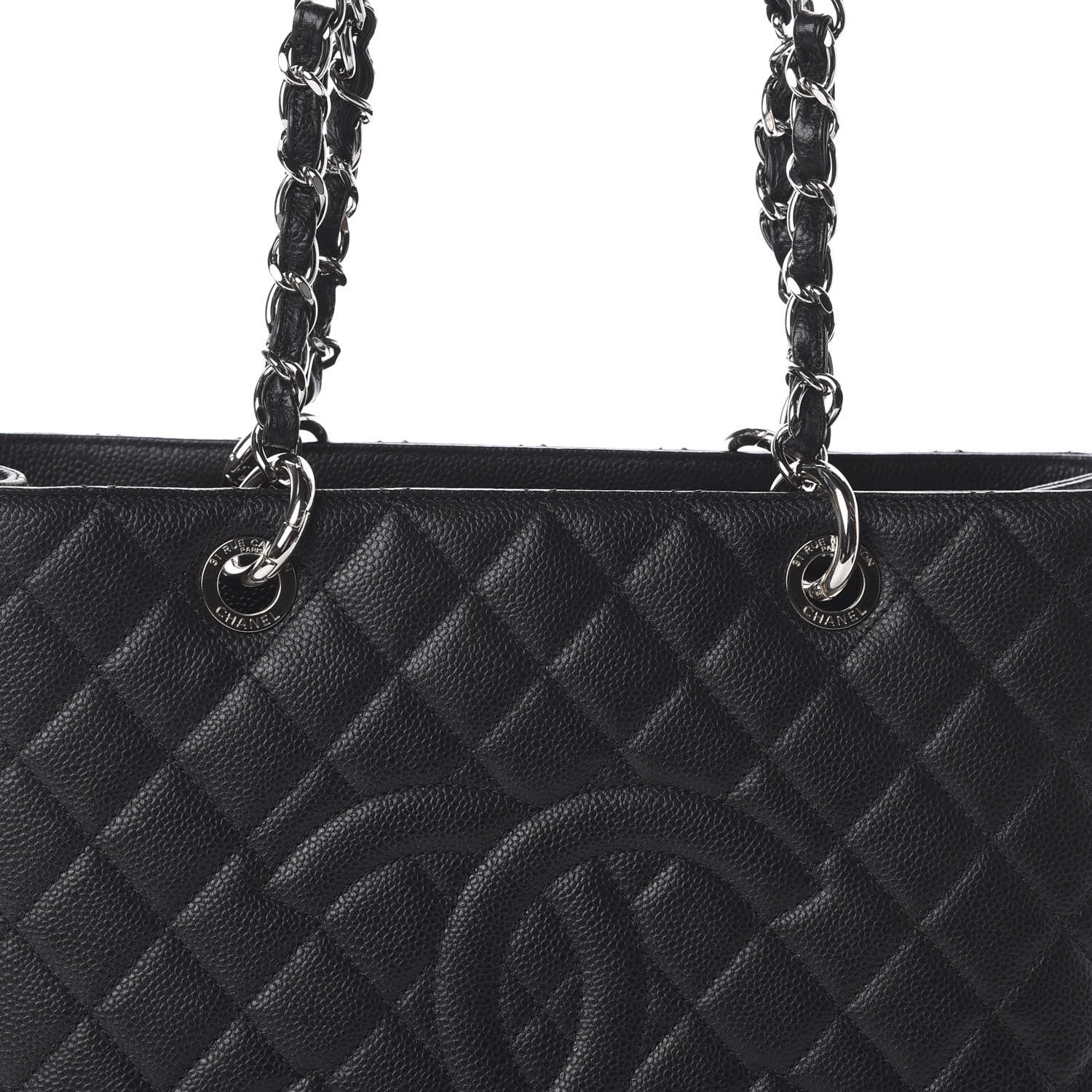 Chanel Caviar Quilted Grand Shopping Tote GST Black 9 of 9