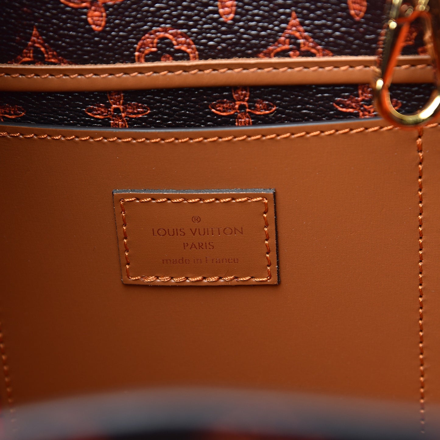 Calfskin Catogram City Steamer Cabas XXL Orange Marron