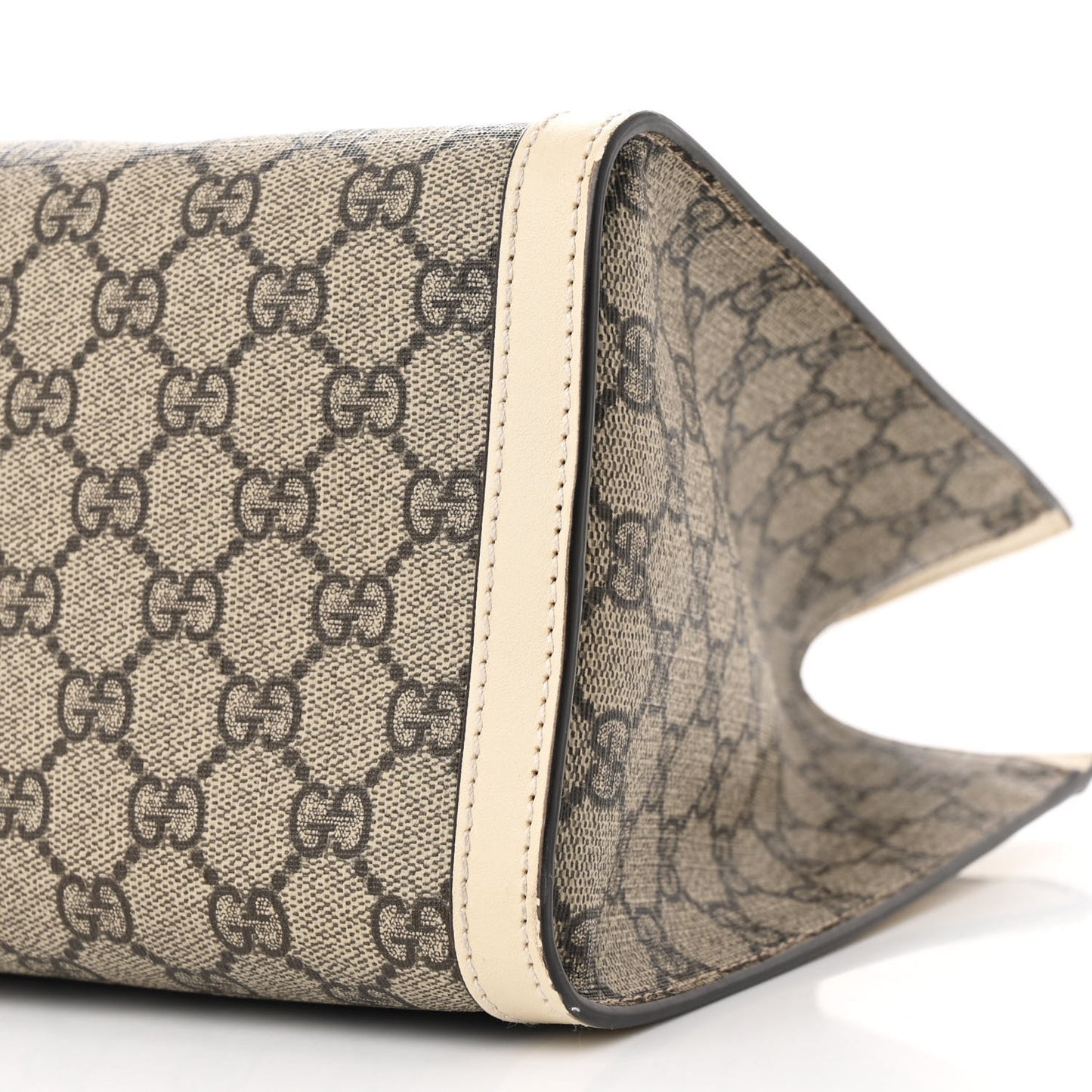 GG Supreme Monogram Medium Padlock Tote White