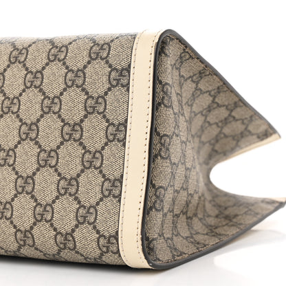 Gucci GG Supreme Monogram Medium Padlock Tote White 10 of 11