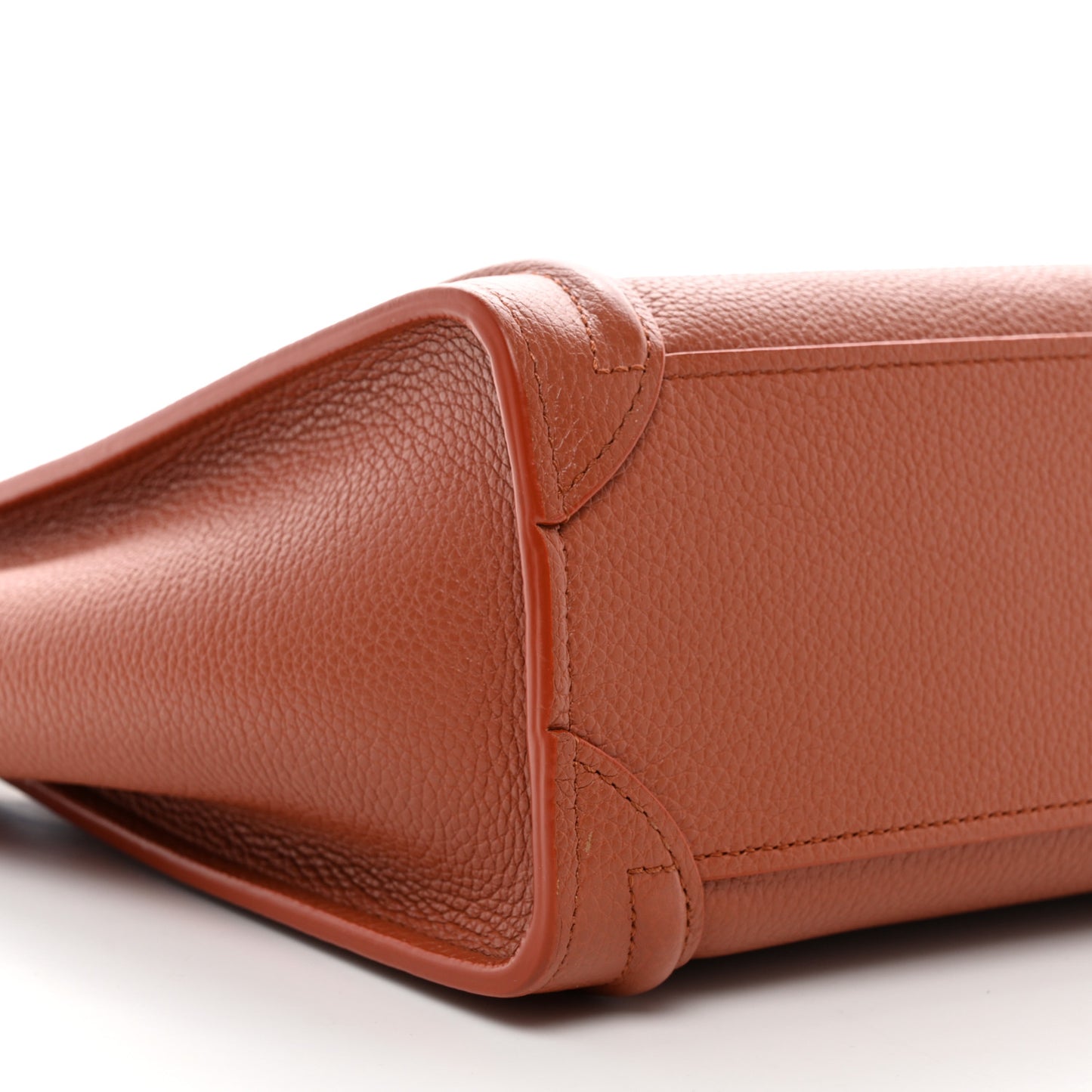 Drummed Calfskin Nano Luggage Lychee