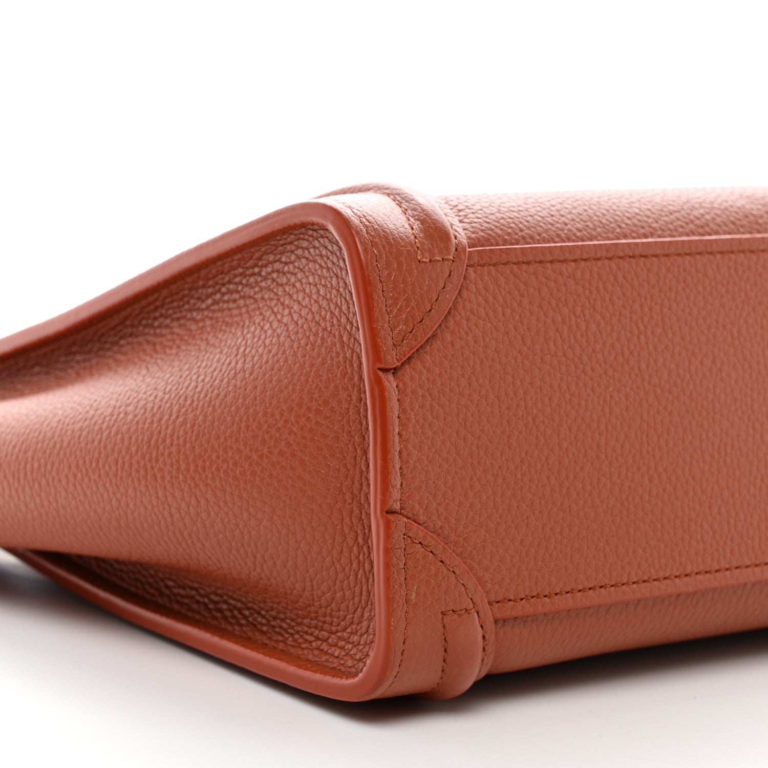Celine Drummed Calfskin Nano Luggage Lychee 8 of 10