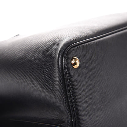 Prada Saffiano Cuir Large Double Bag Nero Black 7 of 10