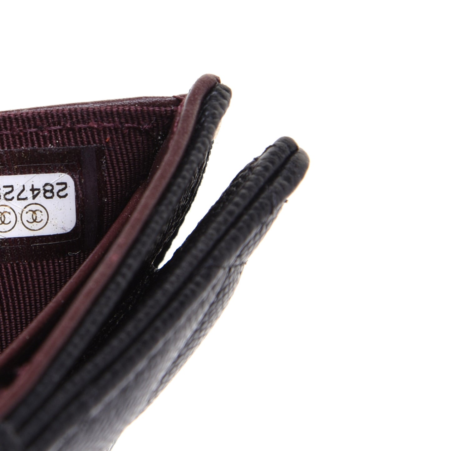 Caviar Quilted Compact Flap Wallet Black