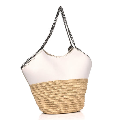 Stella McCartney Raffia Falabella Large Tote White 1 of 4