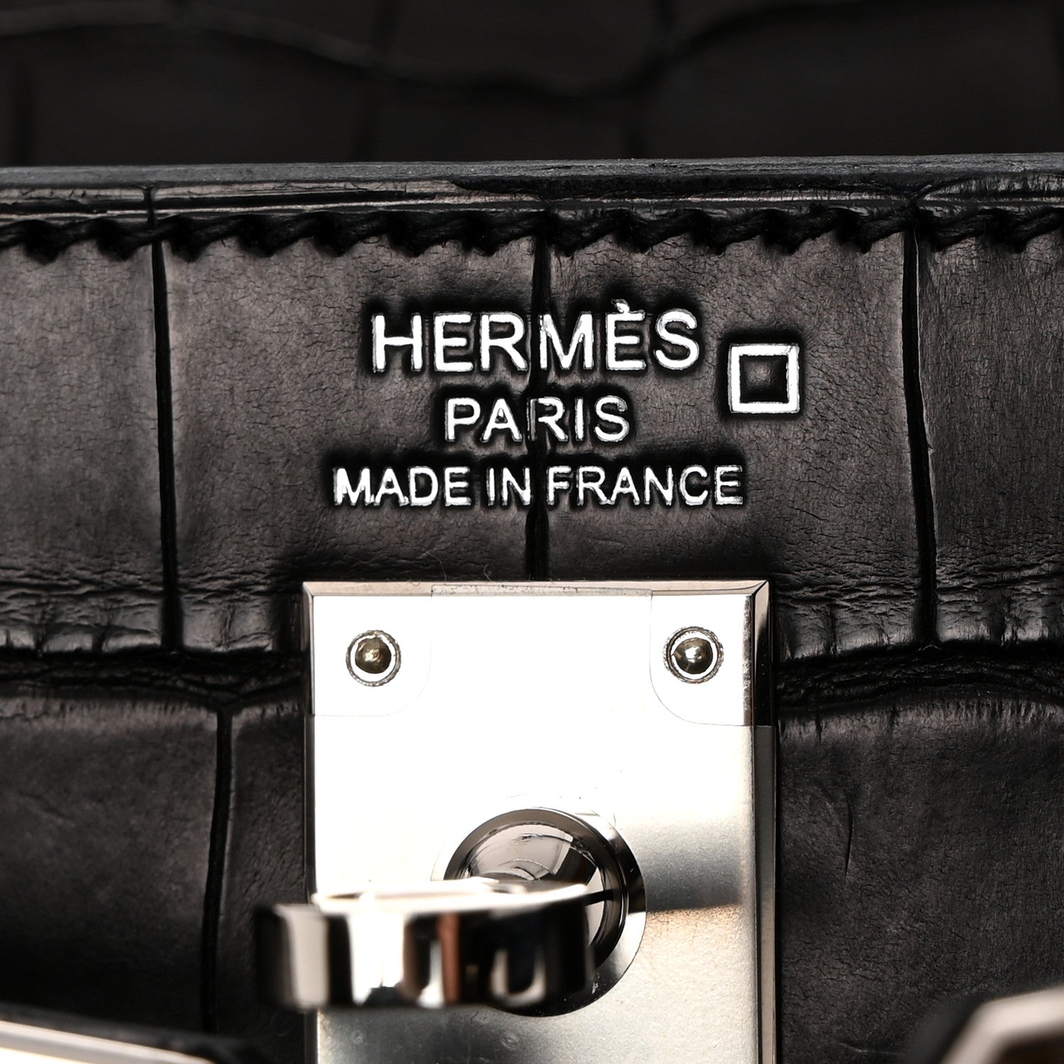Hermes Matte Alligator Kelly Retourne 25 Black 7 of 15