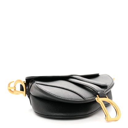 Christian Dior Grained Calfskin Mini Saddle Bag Black 4 of 10