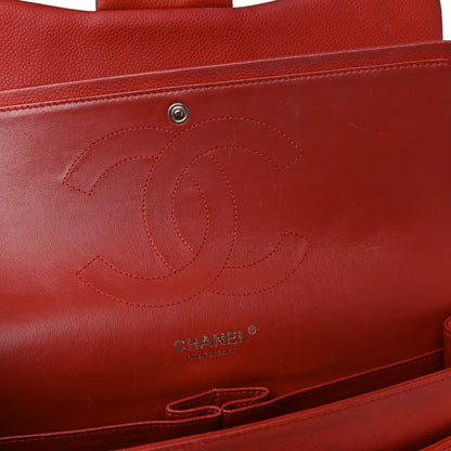 Chanel Caviar Quilted Jumbo Double Flap Red 17 of 24