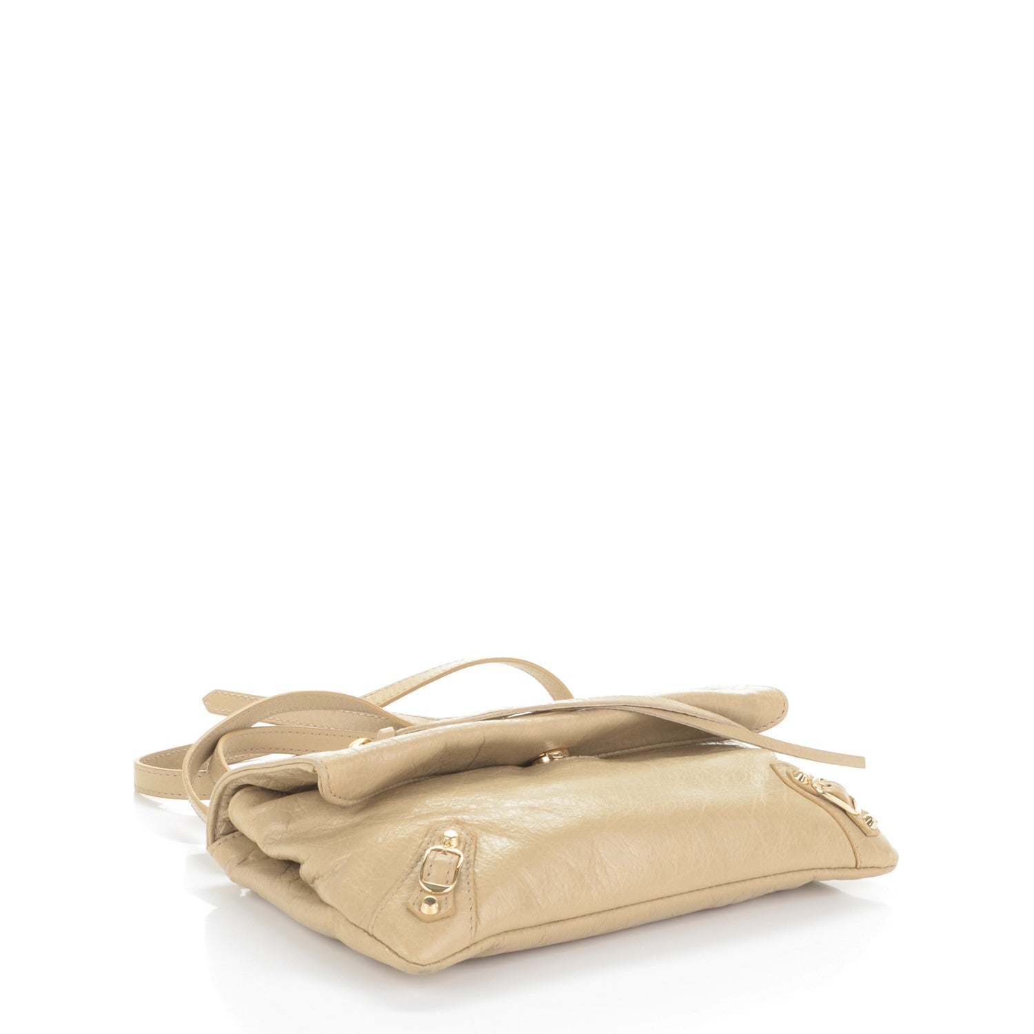 Balenciaga Agneau Classic Hardware Mini Envelope Strap Clutch Beige Sable 4 of 7
