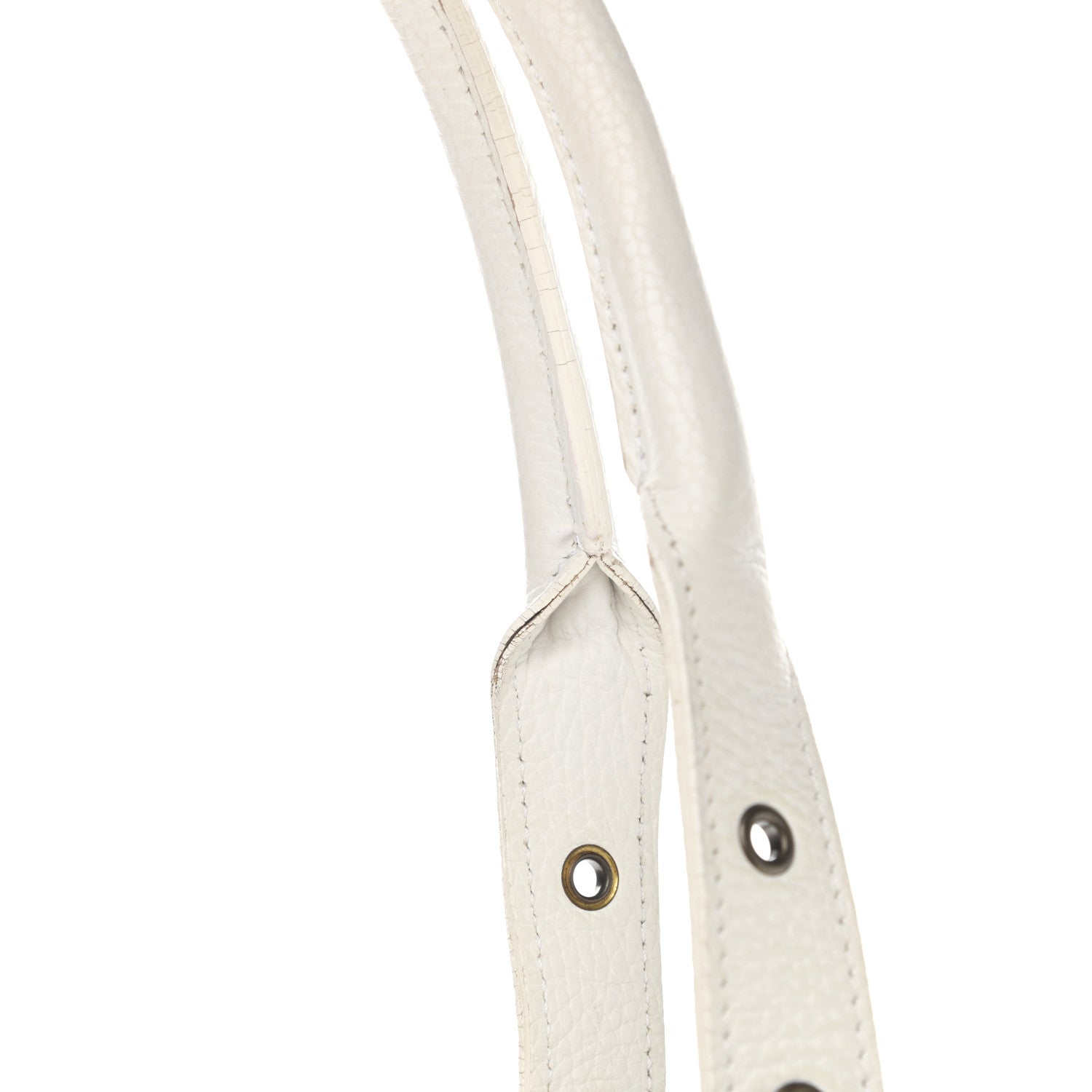 Burberry Signature Grain Calfskin Check Embossed Tote White 19 of 19