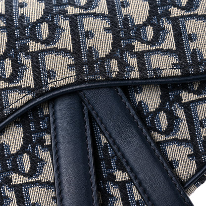 Christian Dior Oblique Mini Saddle Bag Blue 11 of 12