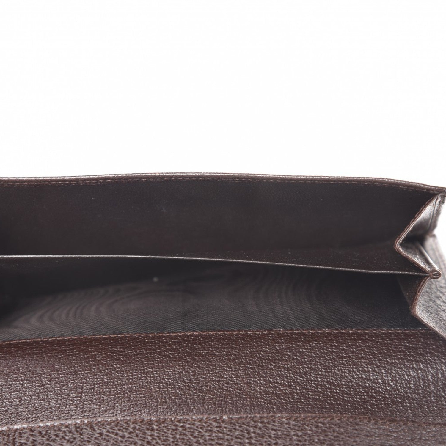 Gucci Monogram Metal Bar Continental Flap Wallet Beige Ebony Dark Brown 6 of 12