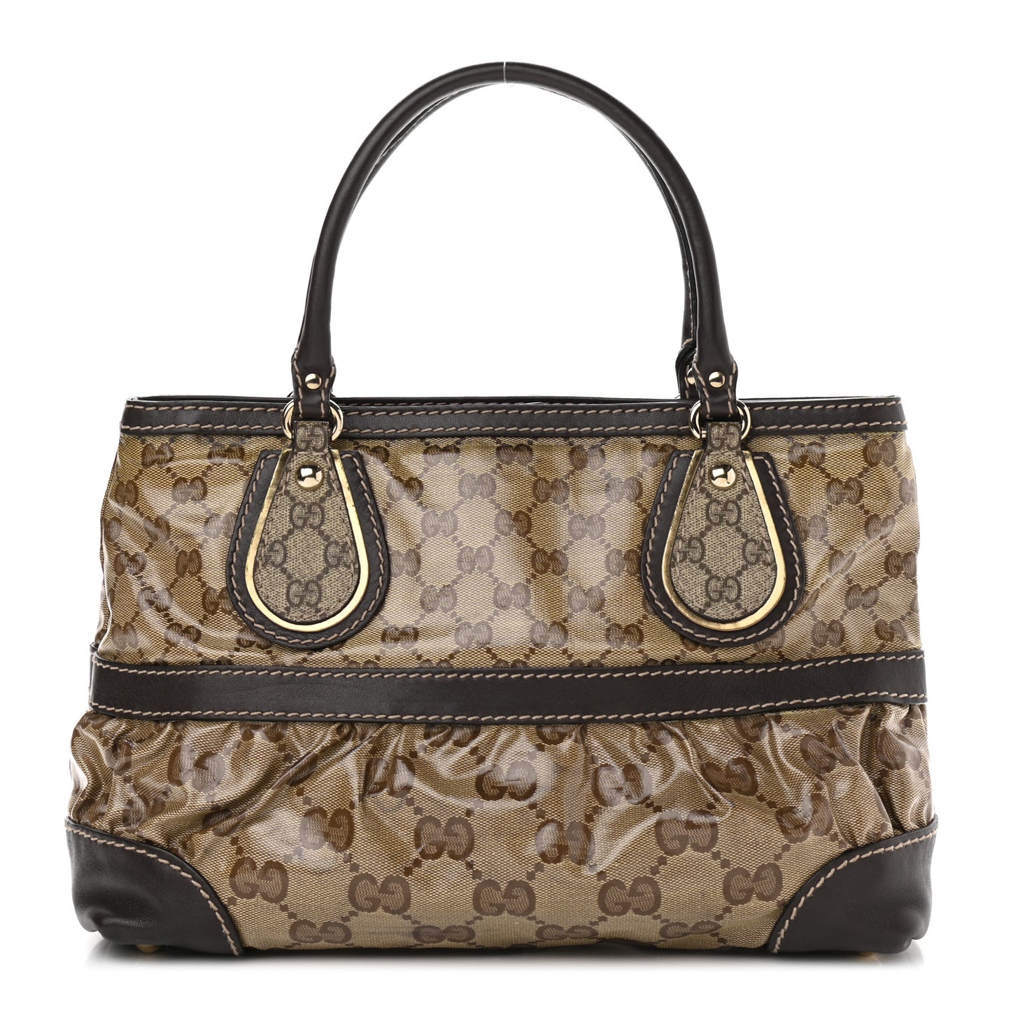 Crystal Monogram Medium Mix Tote Brown