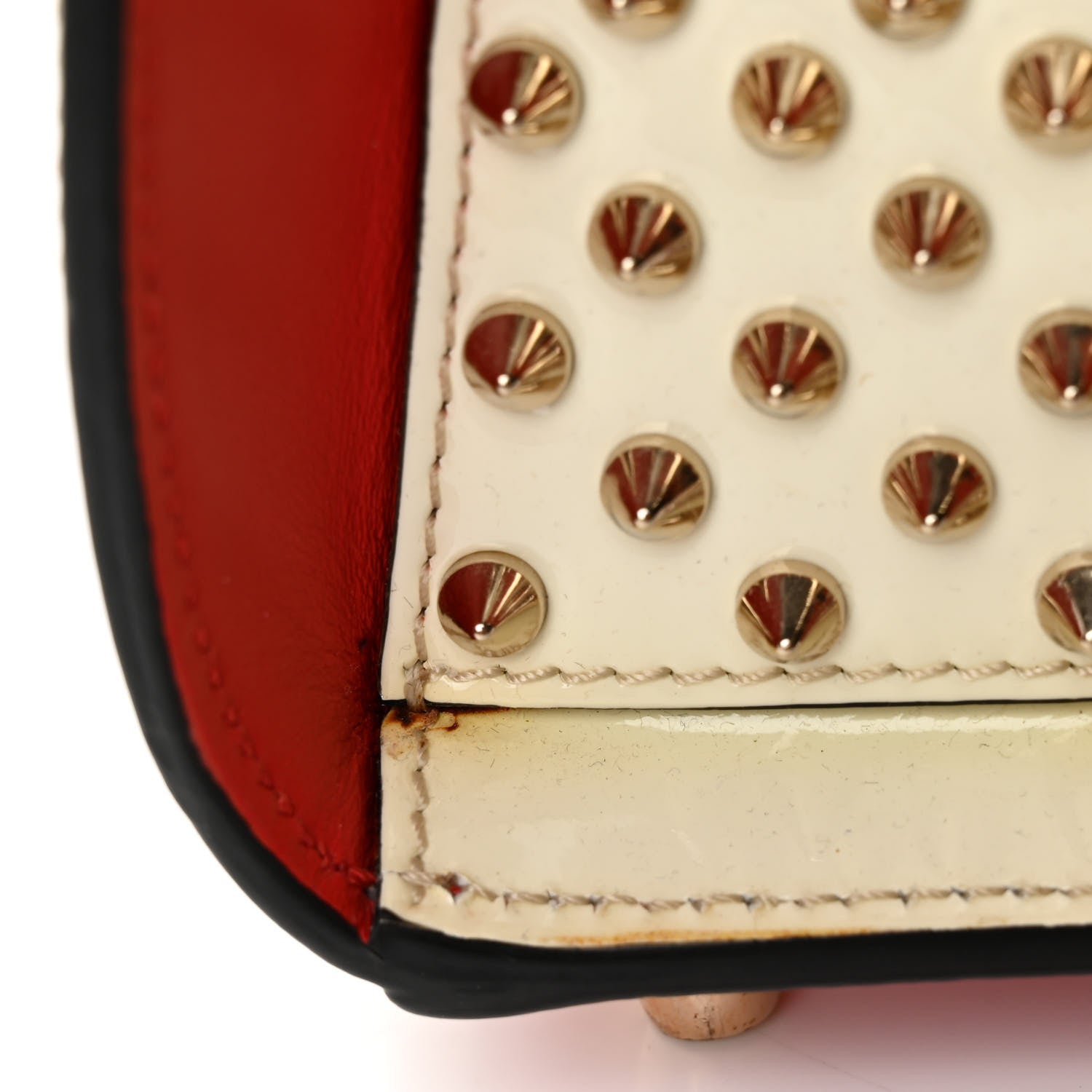 Christian Louboutin Loubi Kraft PVC Patent Calfskin Empire Medium Paloma Kraft Latte 11 of 12