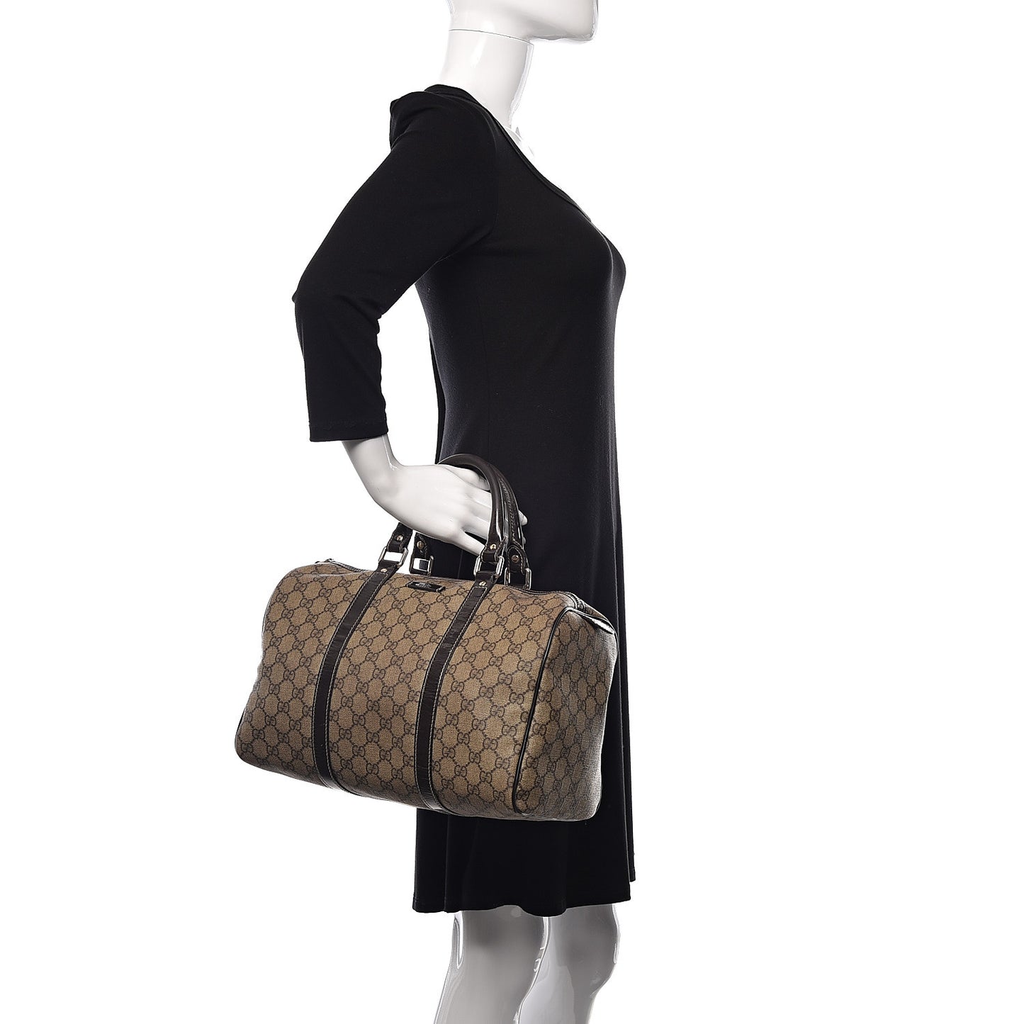 GG Plus Monogram Medium Joy Boston Dark Brown