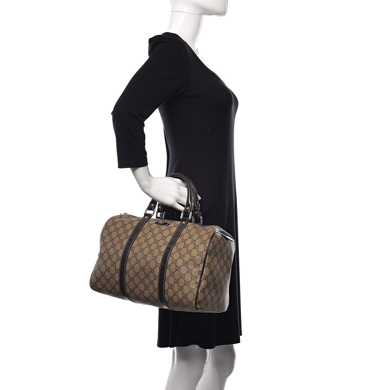 Gucci GG Plus Monogram Medium Joy Boston Dark Brown 2 of 15