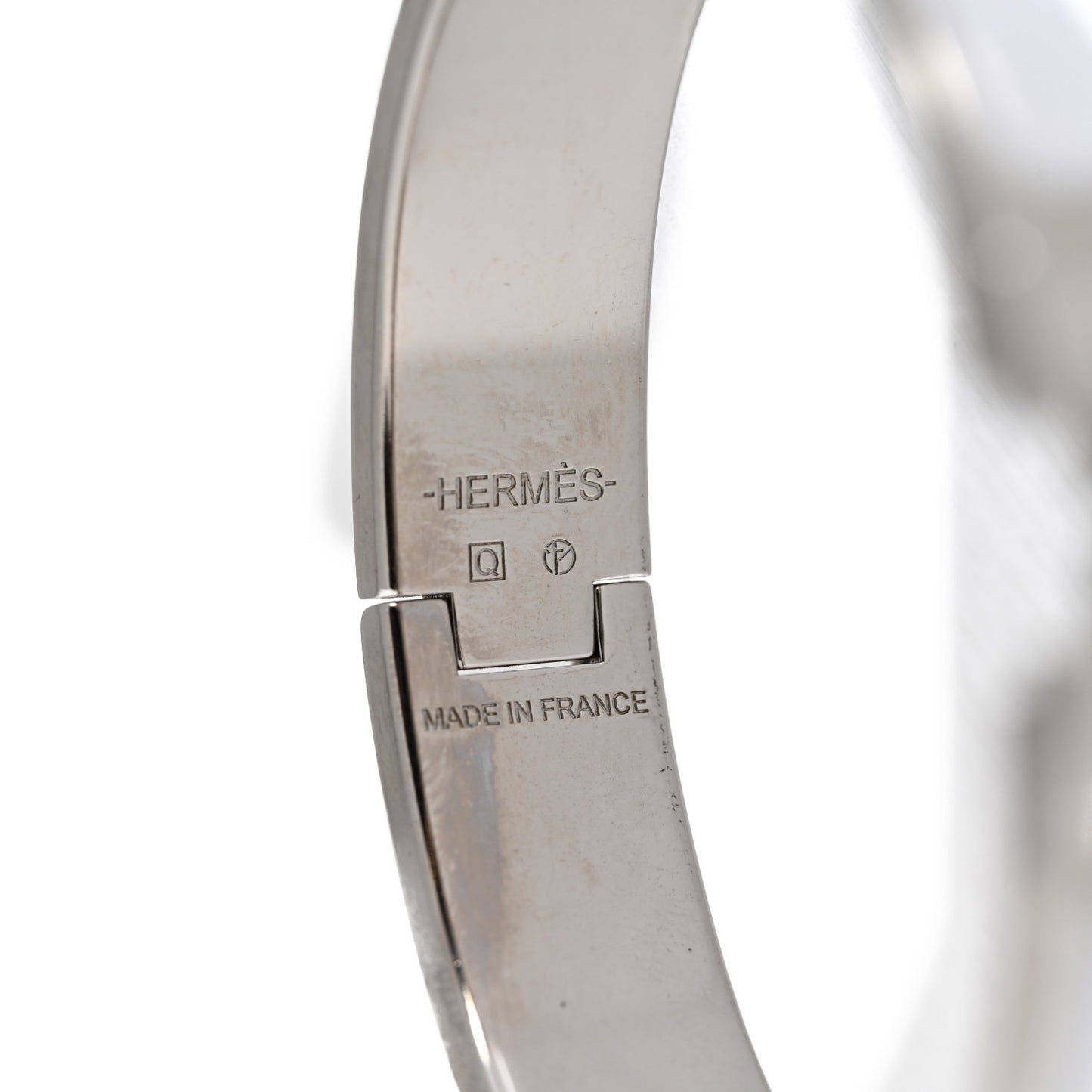 Enamel Narrow Clic Clac H Bracelet PM White