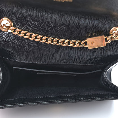 Saint Laurent Grain De Poudre Small Monogram Kate Satchel Black 4 of 10