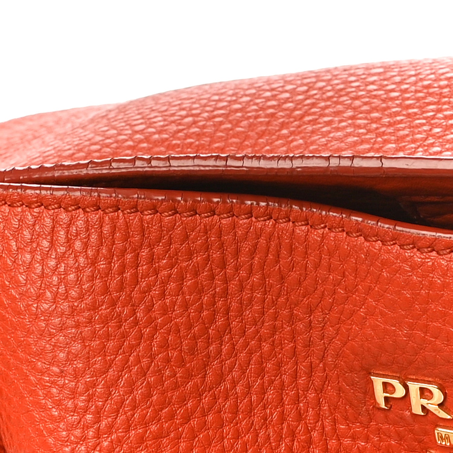 Prada Vitello Daino Side Pocket Hobo Papaya 11 of 15