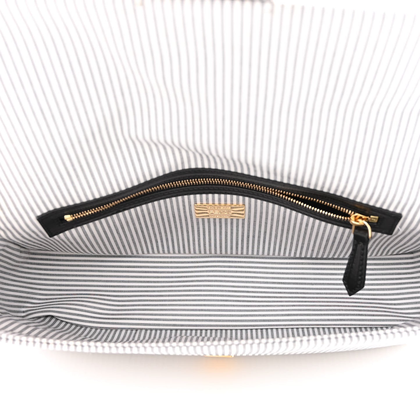Cotton Cuoio Bretagna Striped Baguette Grigio White Black