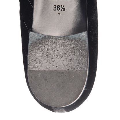 Chanel Velvet Lambskin Cap Toe Ballerina Flats 36.5 Black 13 of 15