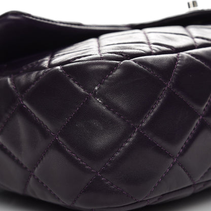 Chanel Lambskin Quilted Jumbo Single Flap Dark Purple 9 of 9
