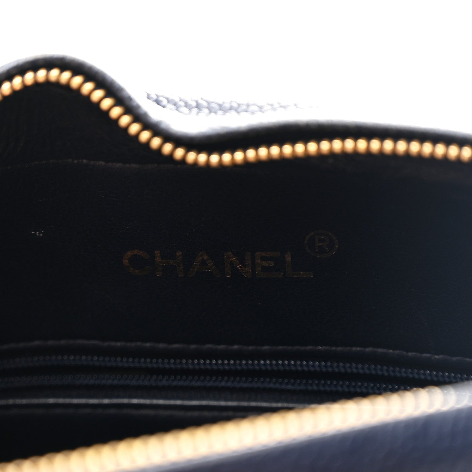 Chanel Caviar Quilted CC Shoulder Bag Navy 6 of 12