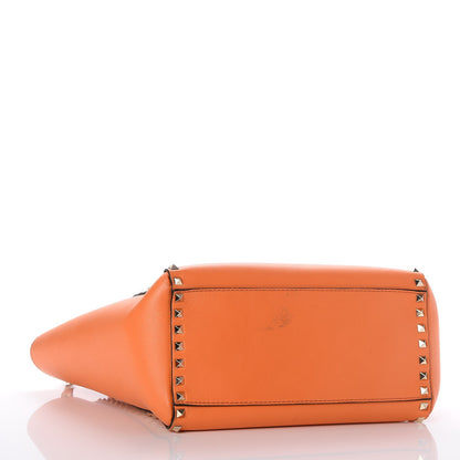 Valentino Garavani Vitello Rockstud Double Handle Tote Melon Sorbet 4 of 8
