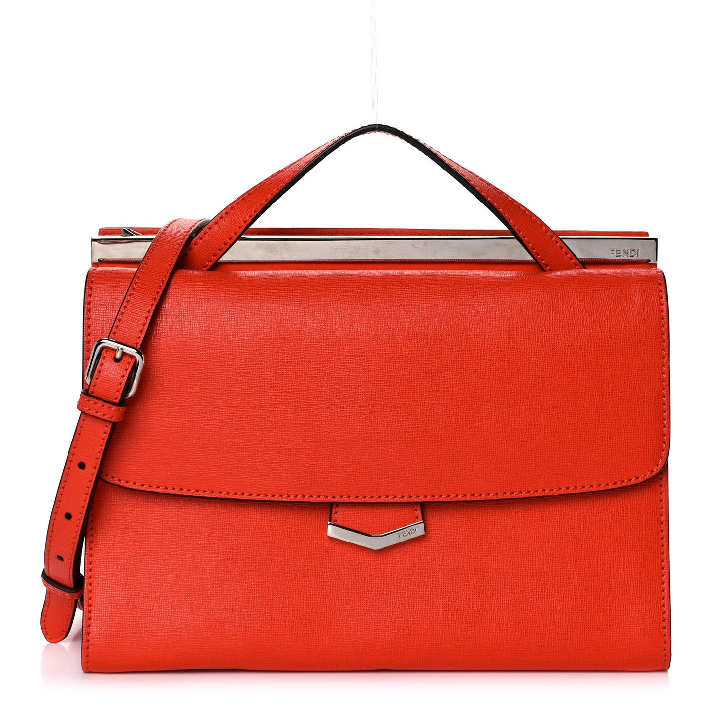 Vitello Elite Flamingo Demi Jour Shoulder Bag Papavero