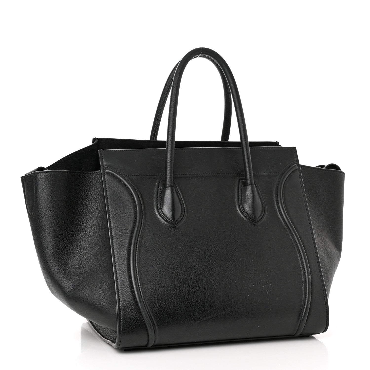 Celine Grained Calfskin Medium Phantom Luggage Black 3 of 14