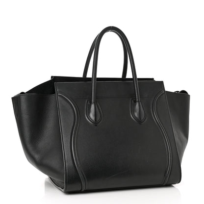 Celine Grained Calfskin Medium Phantom Luggage Black 3 of 14
