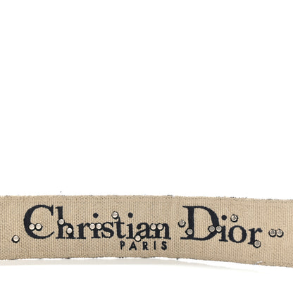 Christian Dior Oblique Studded Shoulder Strap Blue 3 of 4