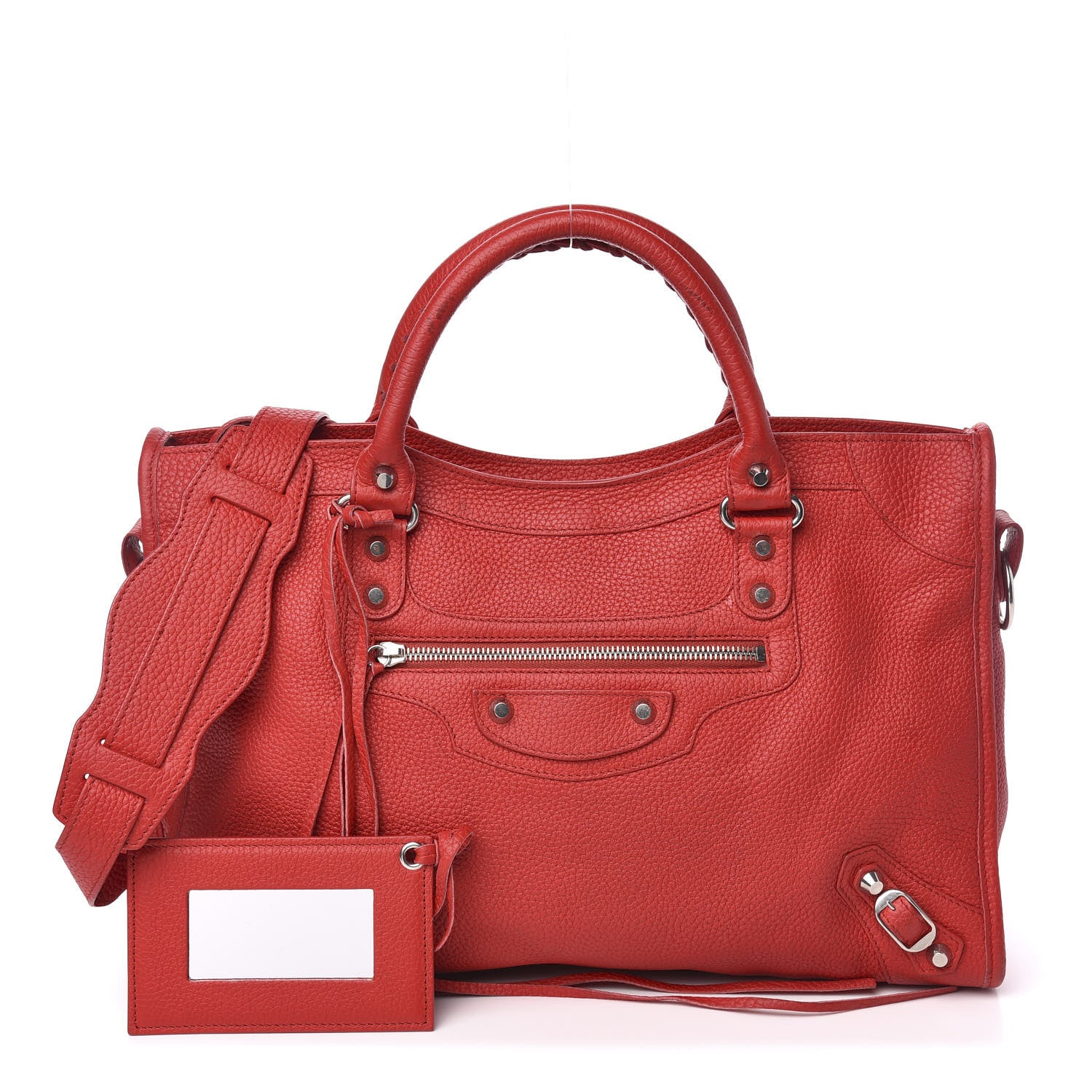 Balenciaga Vibrato Calfskin Classic Silver Hardware City Rouge Cerise 1 of 14