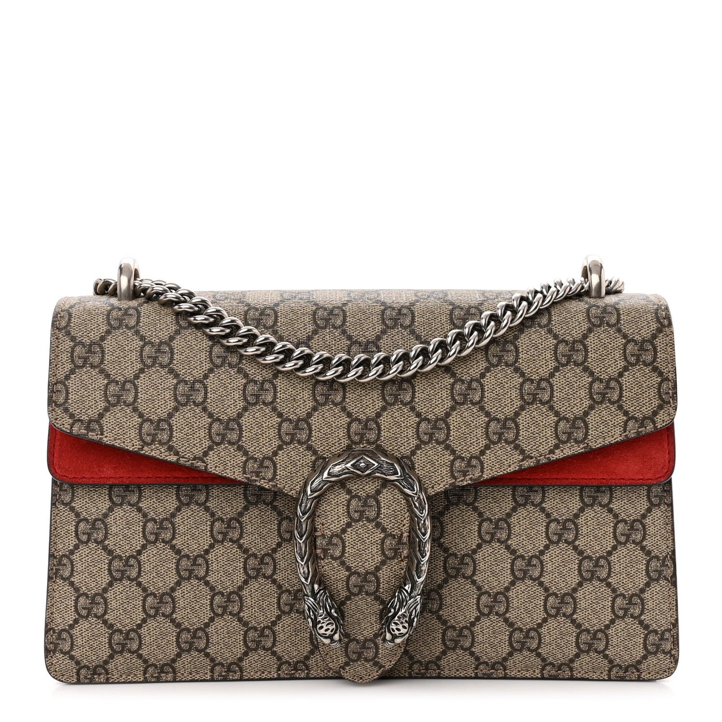 GG Supreme Monogram Small Dionysus Shoulder Bag Red