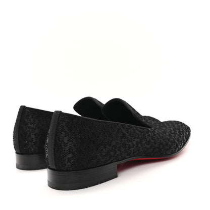 Christian Louboutin Embroidered Mens Flat Loafer 43 Black 5 of 8
