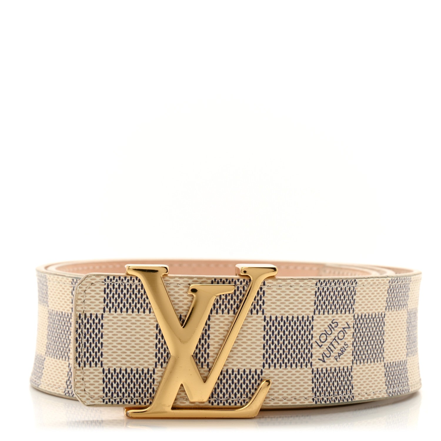 Louis Vuitton Damier Azur LV Initiales Belt 80 32 1 of 9