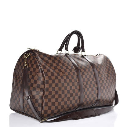 Louis Vuitton Damier Ebene Keepall Bandouliere 55 3 of 7