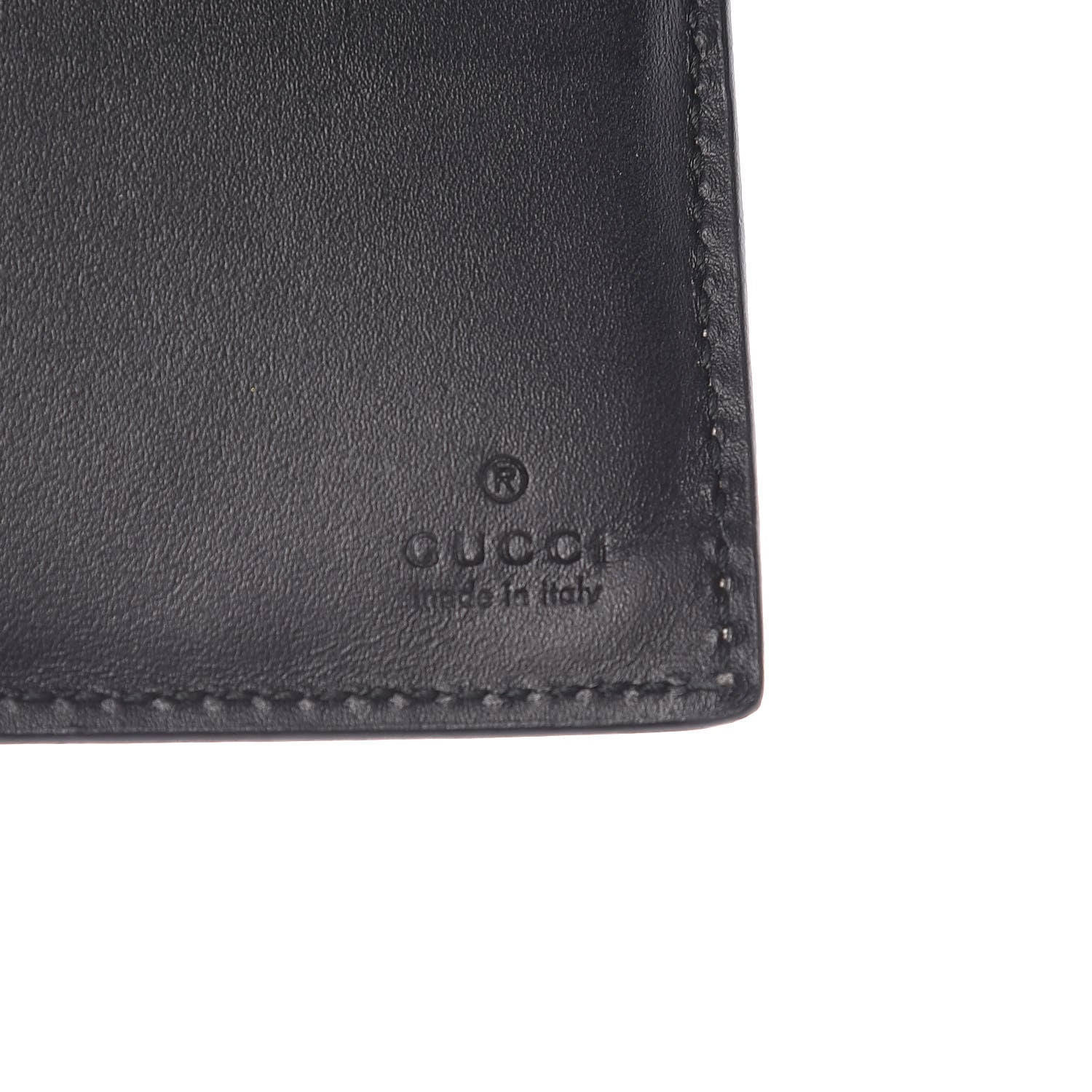 Gucci GG Supreme Monogram Selleria Calfskin Tiger Nice Bi-Fold Wallet Beige Ebony Multicolor Black 6 of 7