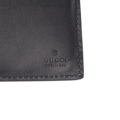 Gucci GG Supreme Monogram Selleria Calfskin Tiger Nice Bi-Fold Wallet Beige Ebony Multicolor Black 6 of 7