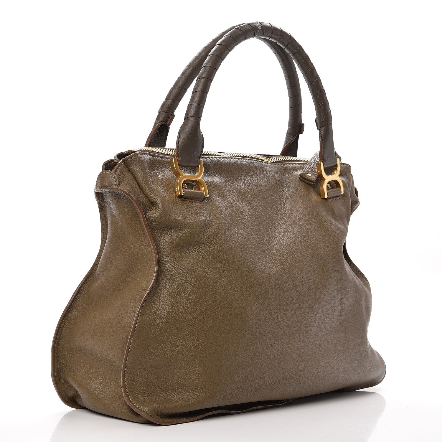 Chloe Calfskin Large Marcie Satchel Anchor Grey 3 of 9