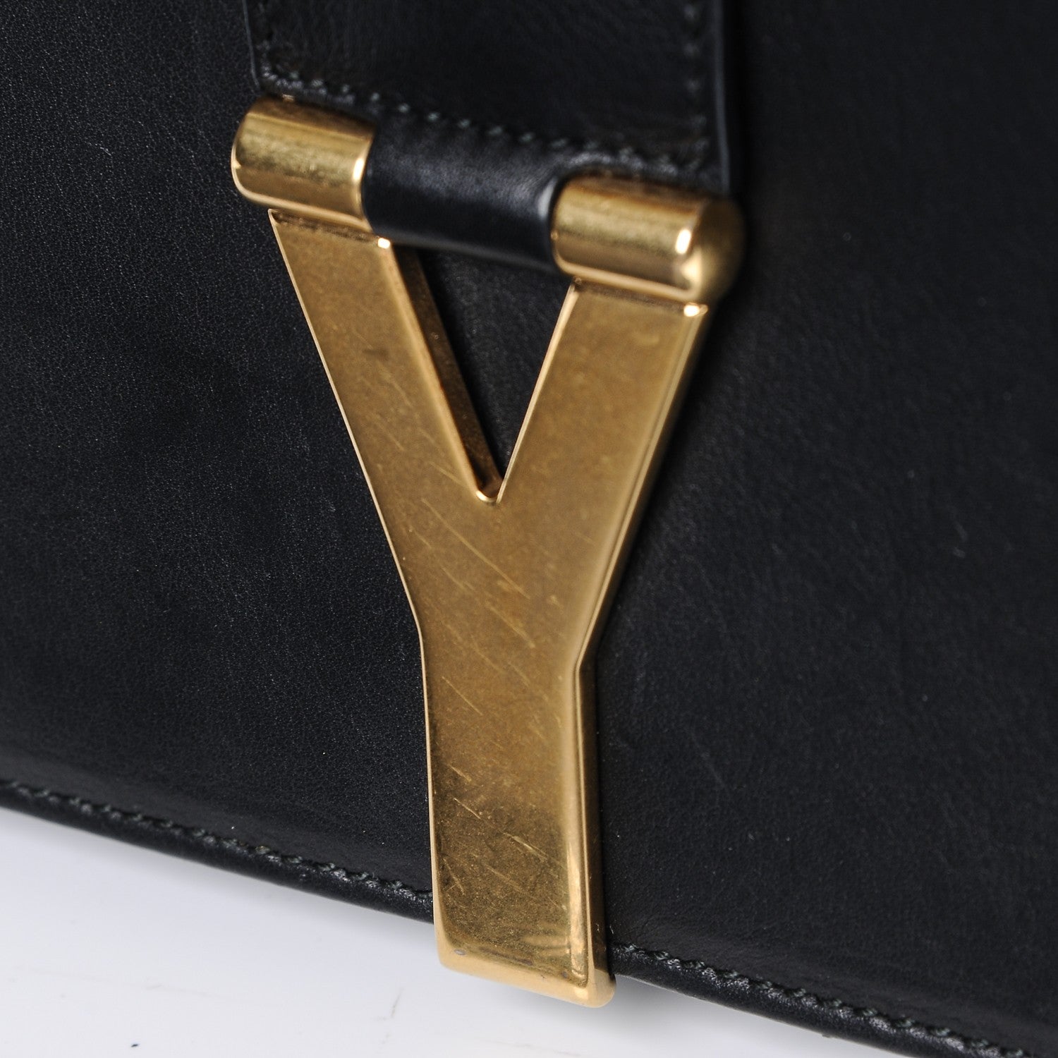 Saint Laurent Calfskin Small Classic Y Satchel Bag Black 6 of 9