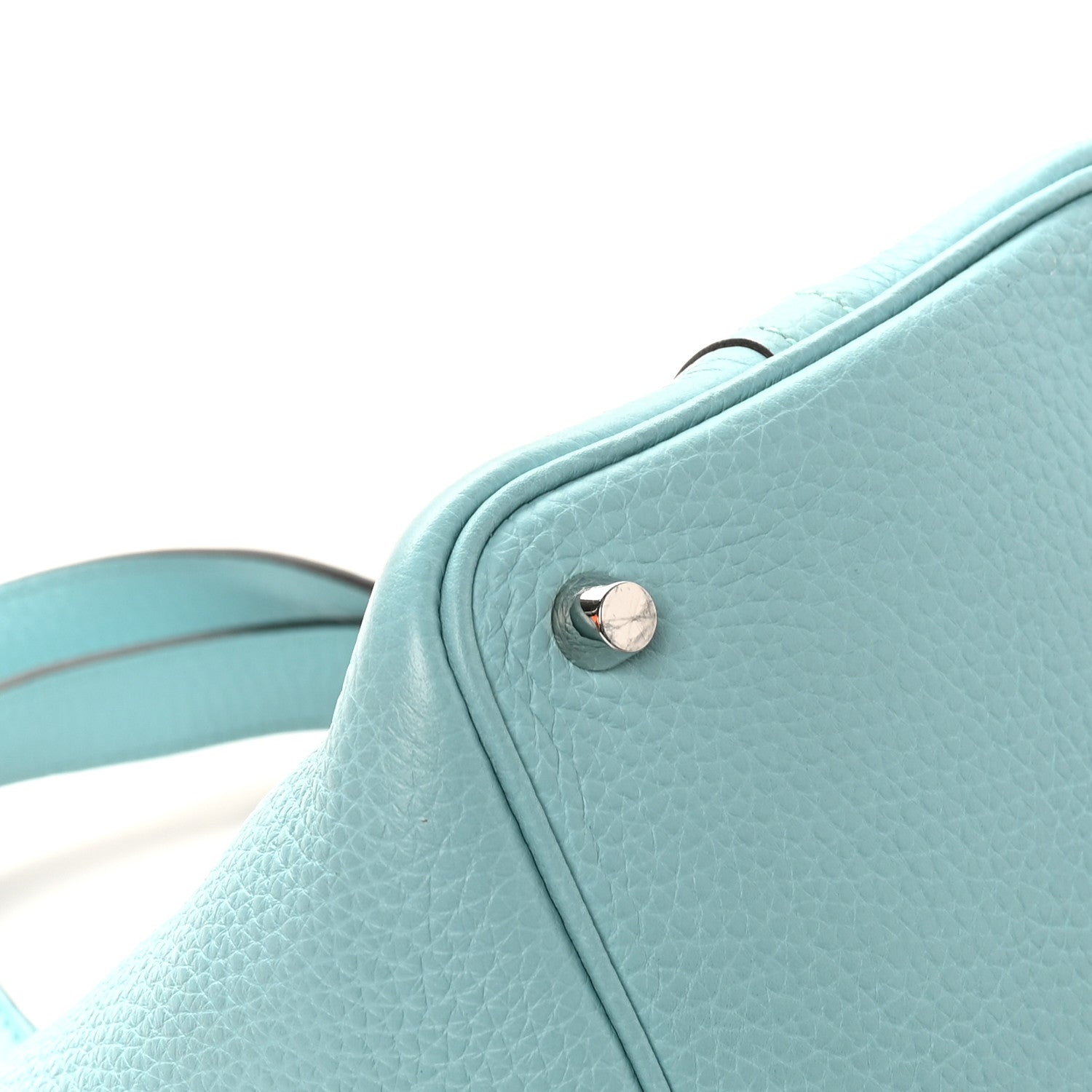 Hermes Taurillon Clemence Picotin Lock 18 PM Bleu Atoll 9 of 13